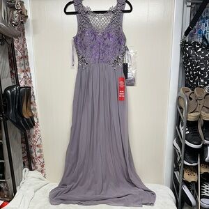 City Triangles Purple Sleeveless Scoop Neck Gown